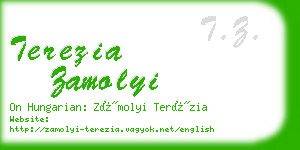 terezia zamolyi business card
